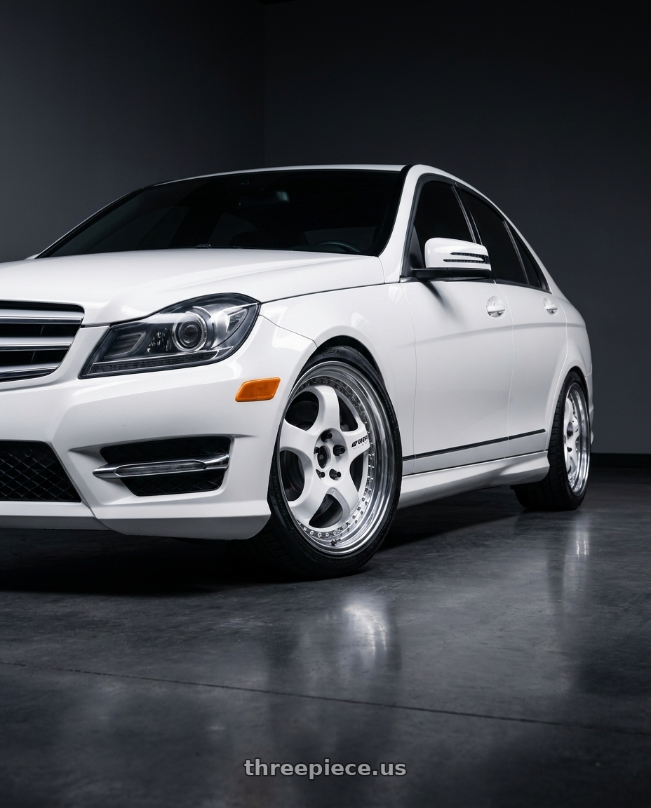 2014 metcedes c300 4matic sport with Work Meister S1 3P 5x112 18x8.5+48 L Disk White wheels
