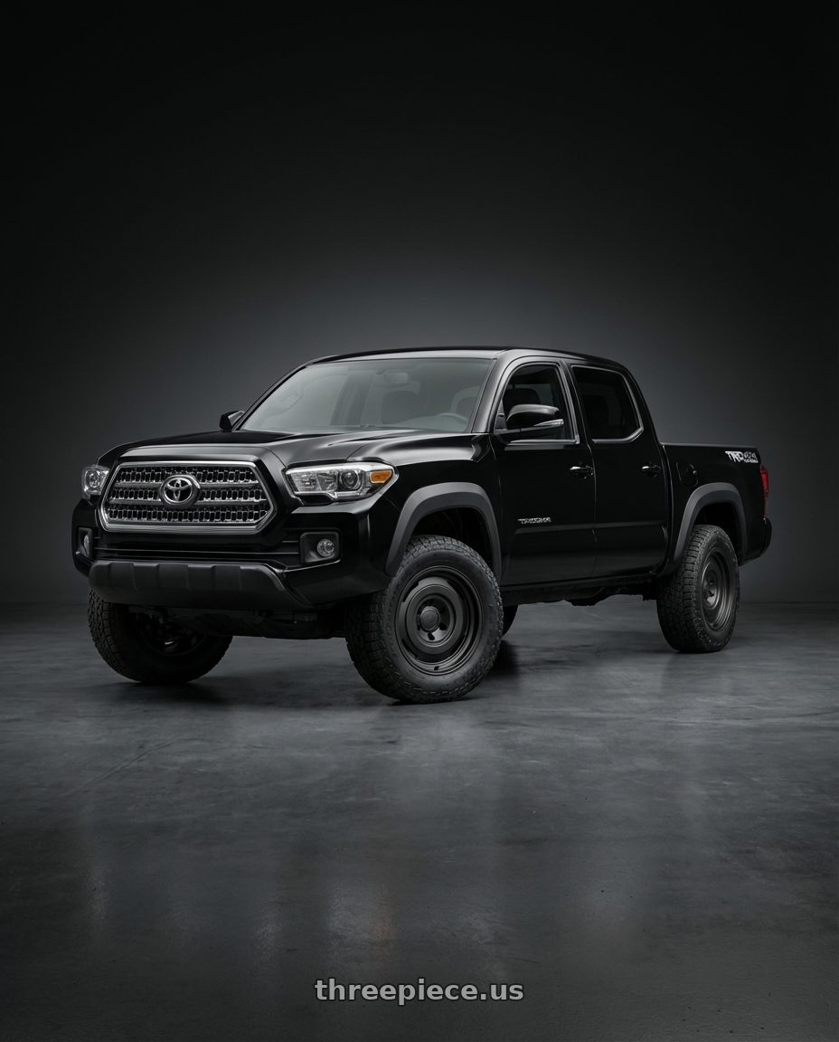 2016 Toyota Tacoma with fifteen52 ANALOG HD 6x139.7 17x8.0 +25 ASPHALT BLACK (SATIN BLACK) wheels