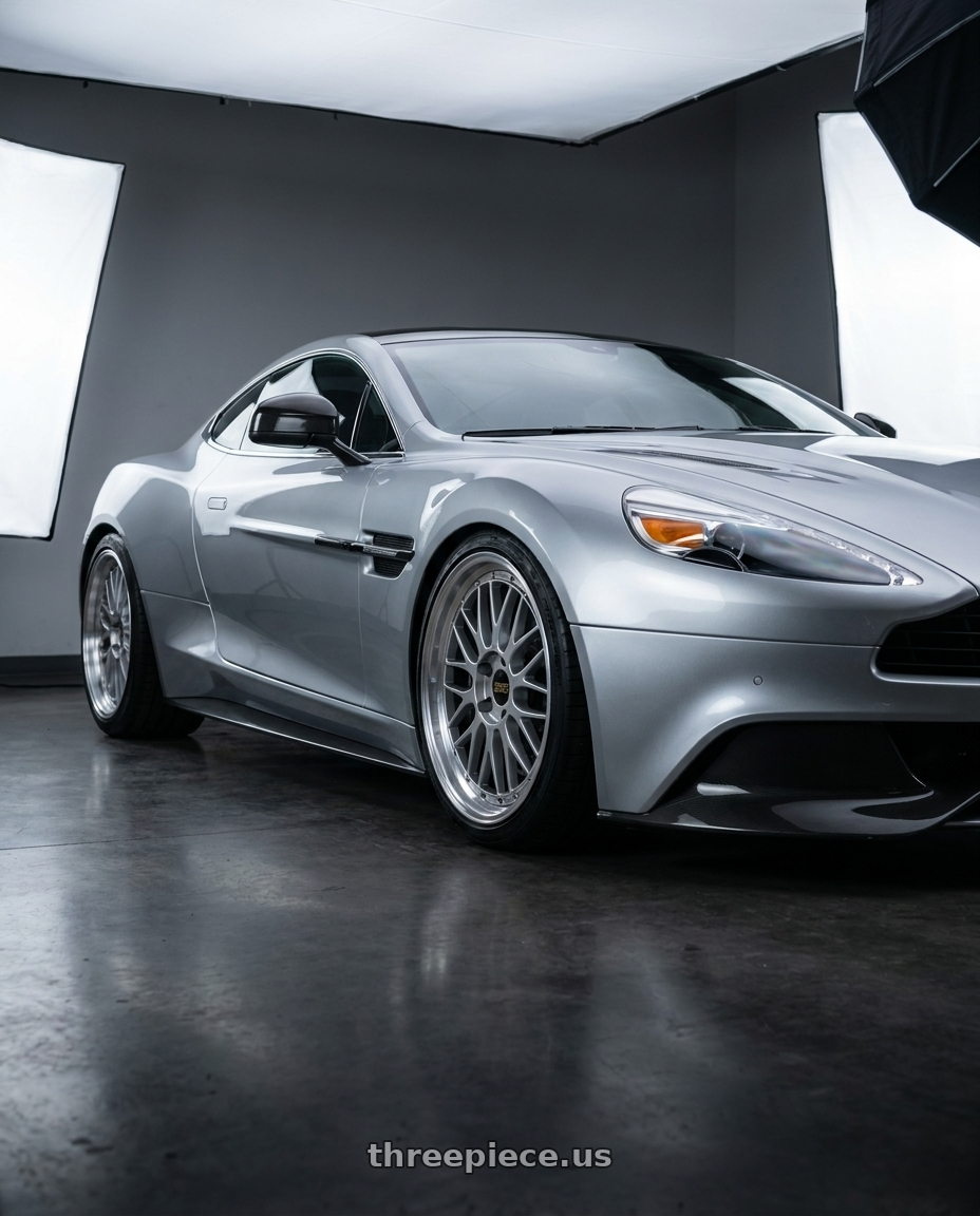 2014 Aston Martin Vanquish with BBS LM 5x114.3 18x9.0+42 Diamond Silver wheels