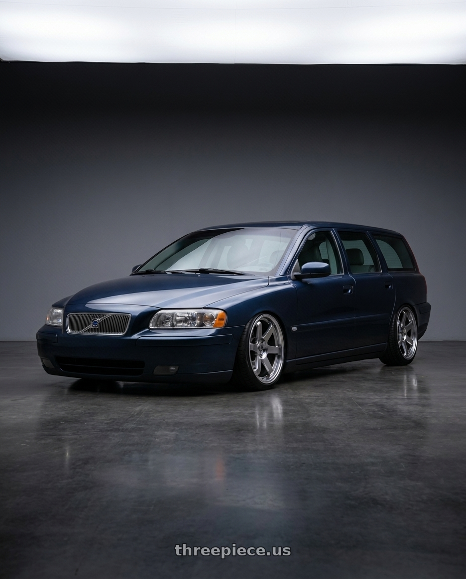 2007 Volvo v70 24 with F1R F106 5x100 18x8.5 +35 Hyper Black wheels