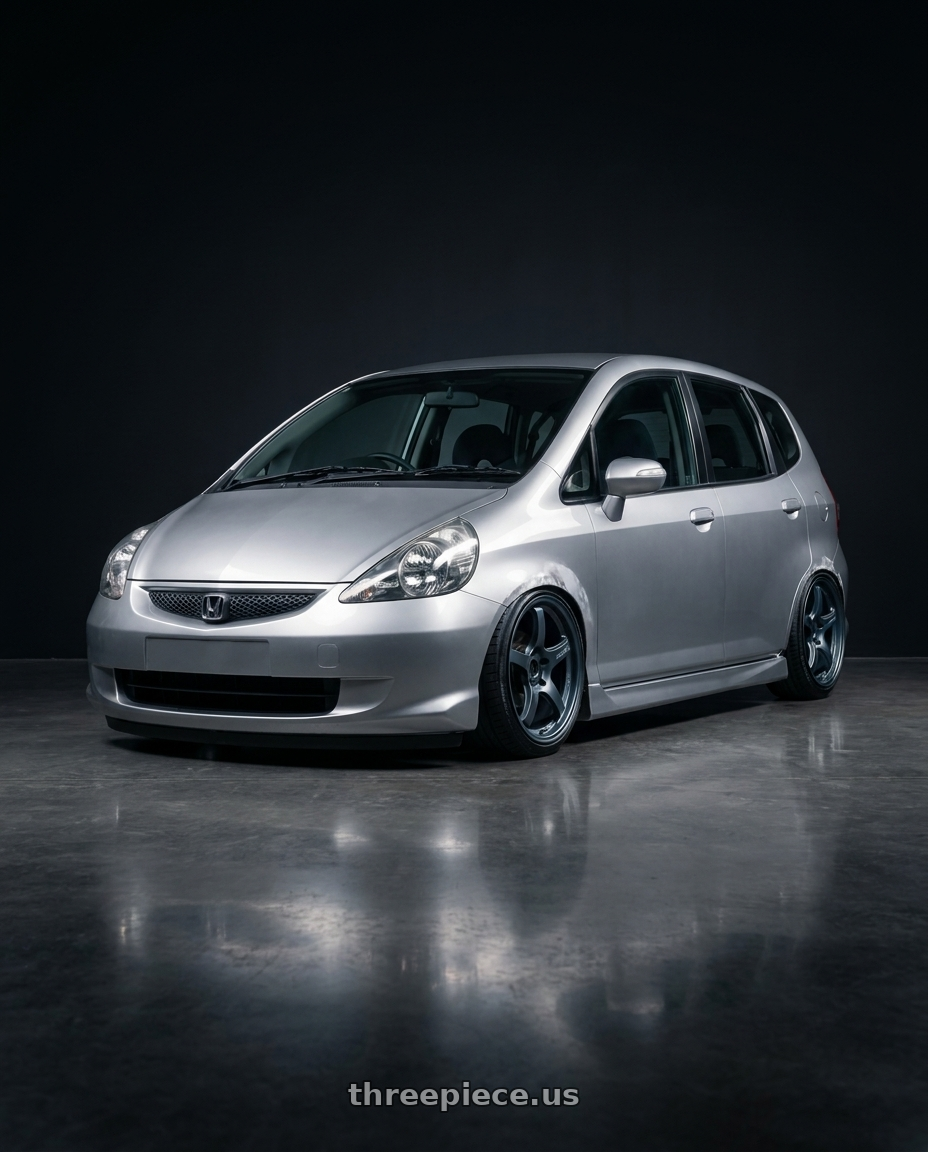 2007 Honda Jazz Vtis with Gram Lights 57CR 5x114.3 19x9.5+35 Gunblue II wheels