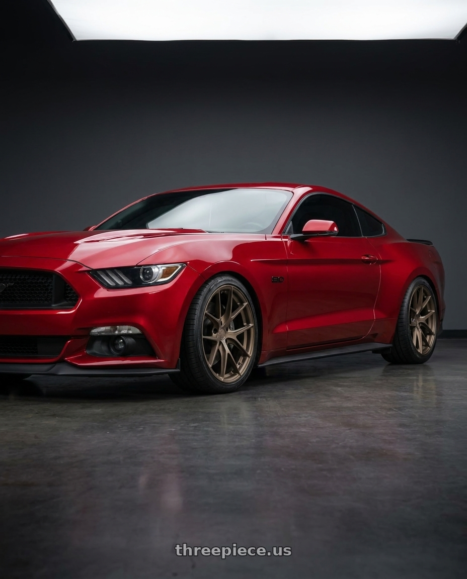 2015 mustang gt with Aodhan AFF7 5x114.3 19x9.5+35 Matte Bronze wheels
