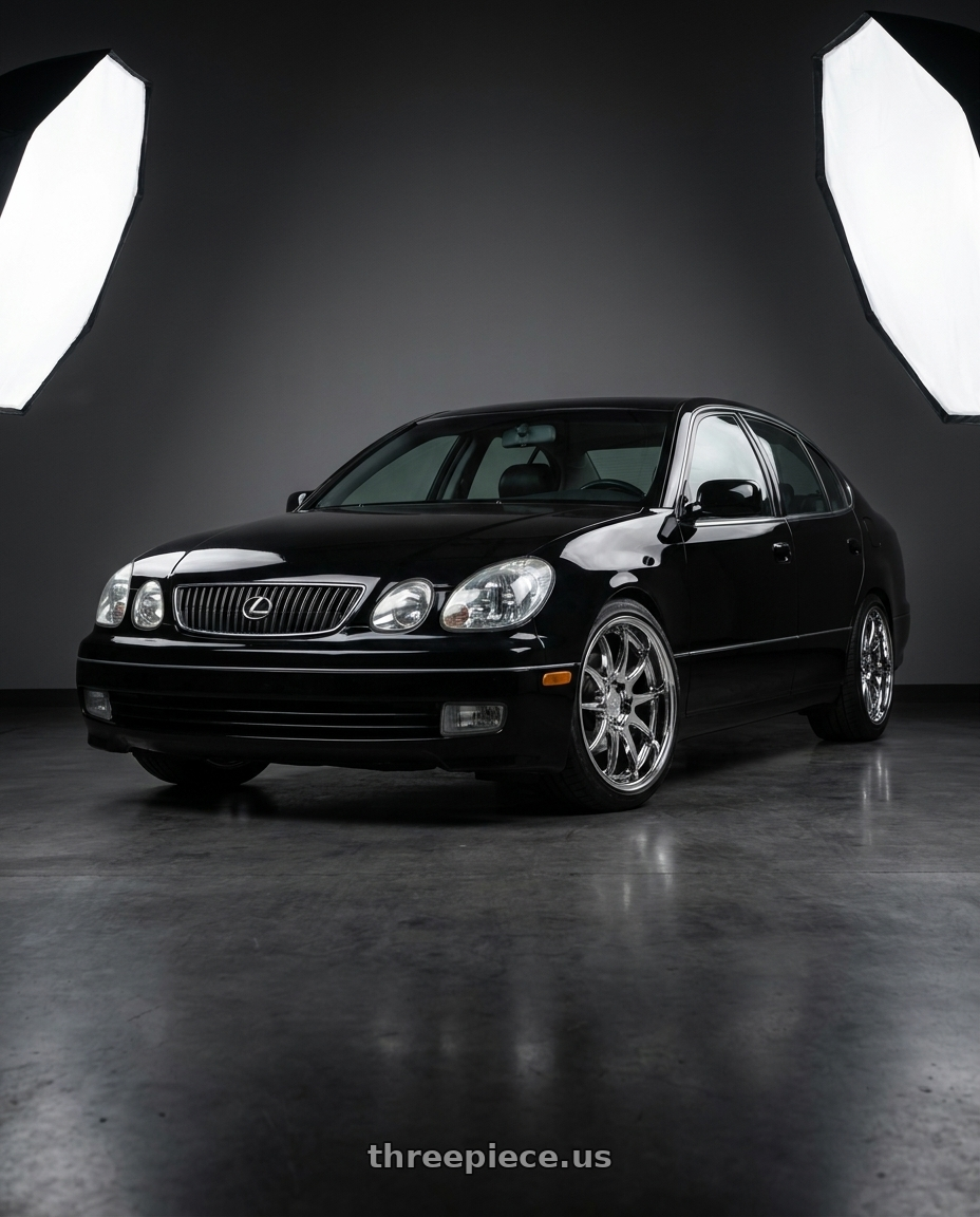 2001 Lexus GS300 with Aodhan DS02 5x114.3 18x9.5+30 Vacuum Chrome wheels