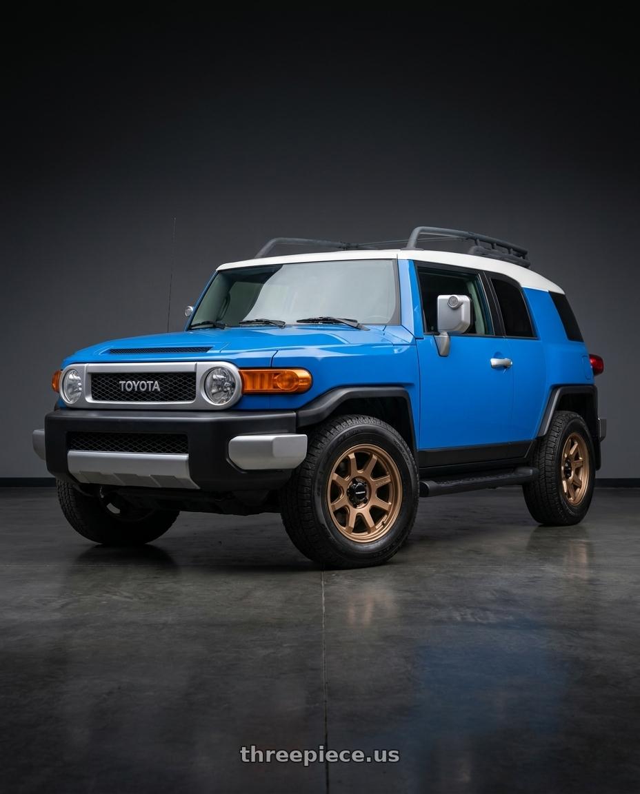 2007 Toyota FJ Cruiser with Vision Off-Road 351 Flow 5x127 16x8+0 Bronze wheels