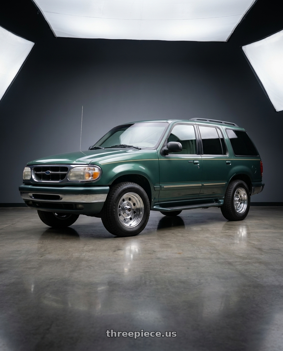 1998 Ford Explorer with Vision American-Muscle 531 Sport Lite 5x114.3 15x7+0 Polished wheels