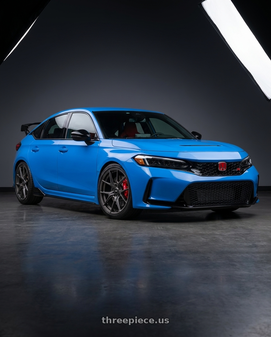 2024 Honda Civic Type R with Konig Ampliform 5x120 19x8.5+32 Dark Metallic Graphite wheels