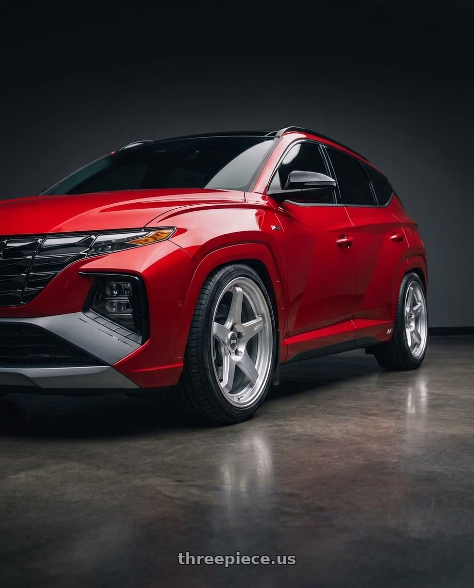 2022 Hyundai Tucson N line with ESR Wheels APX5C 5x112 19x8.5 +40 Hyper Silver wheels