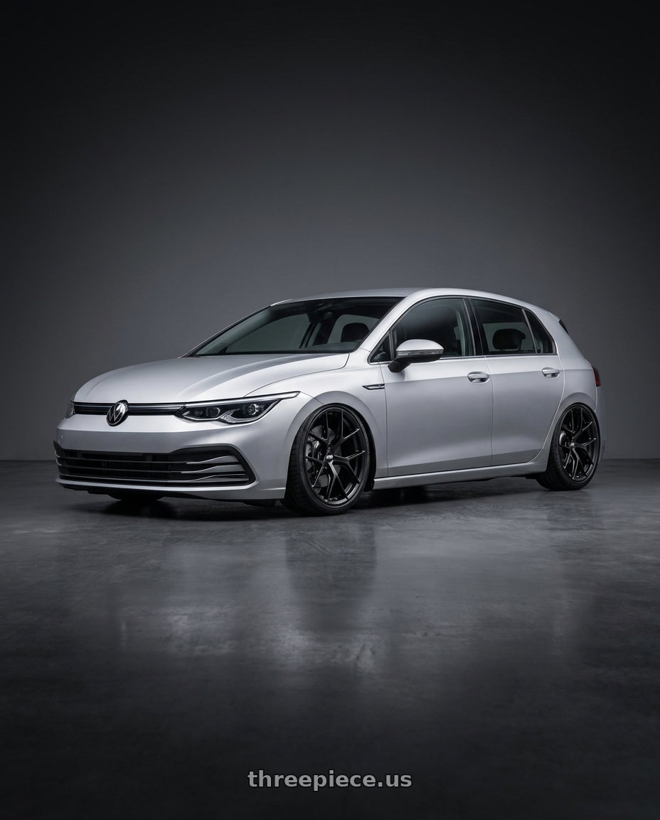 2024 Volkswagen Golf R MK8 with BBS FI-R Evo 5x112 19x9.5+15 Satin Black wheels