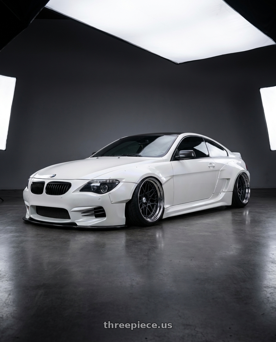 2006 BMW 650i with Work Seeker Cx 4x100 18x11.5+0 R Disk Matte Black wheels