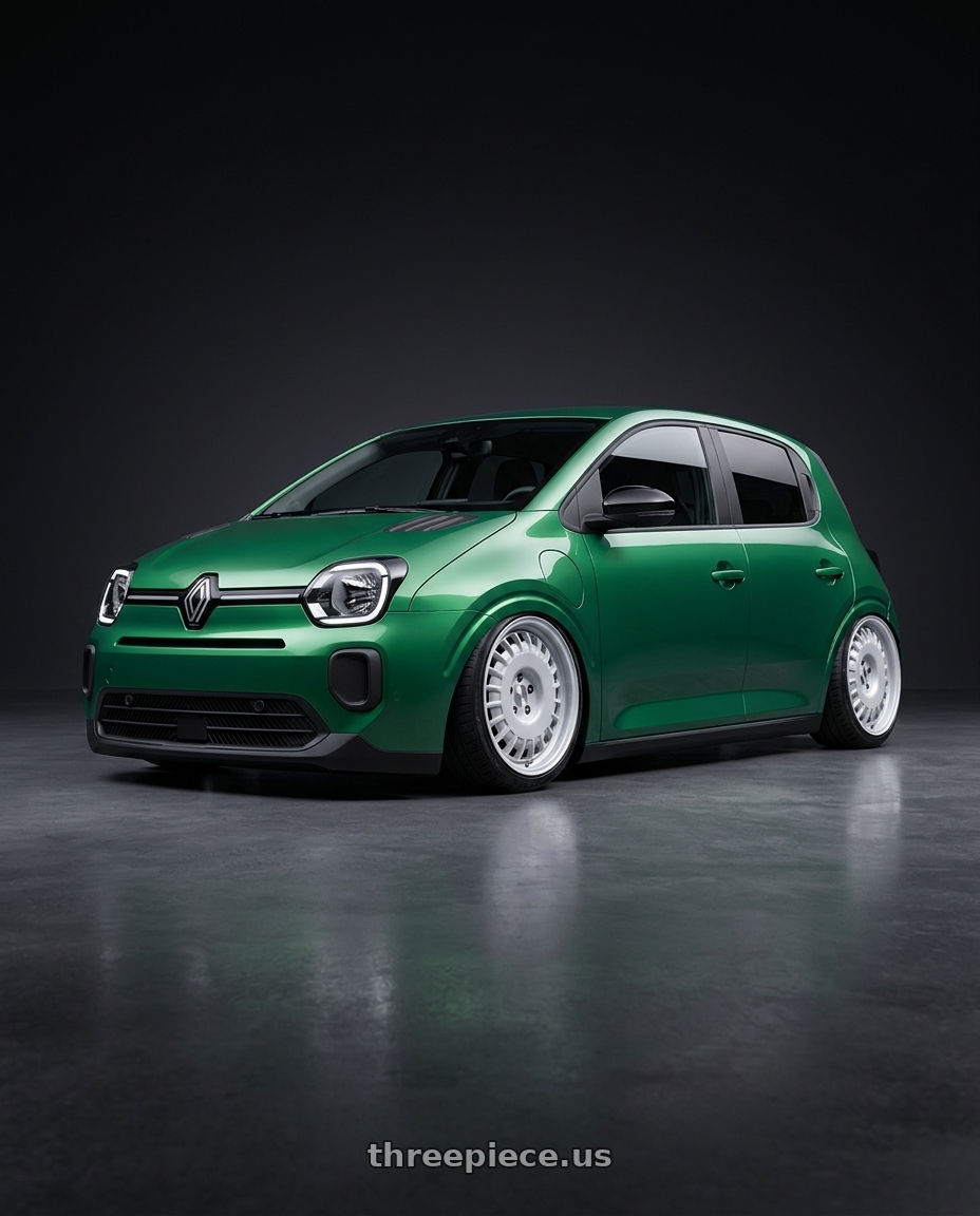 2026 Renault Twingo with Rotiform RC205 PMF 5X108 19x8.5 +45 GLOSS SILVER wheels