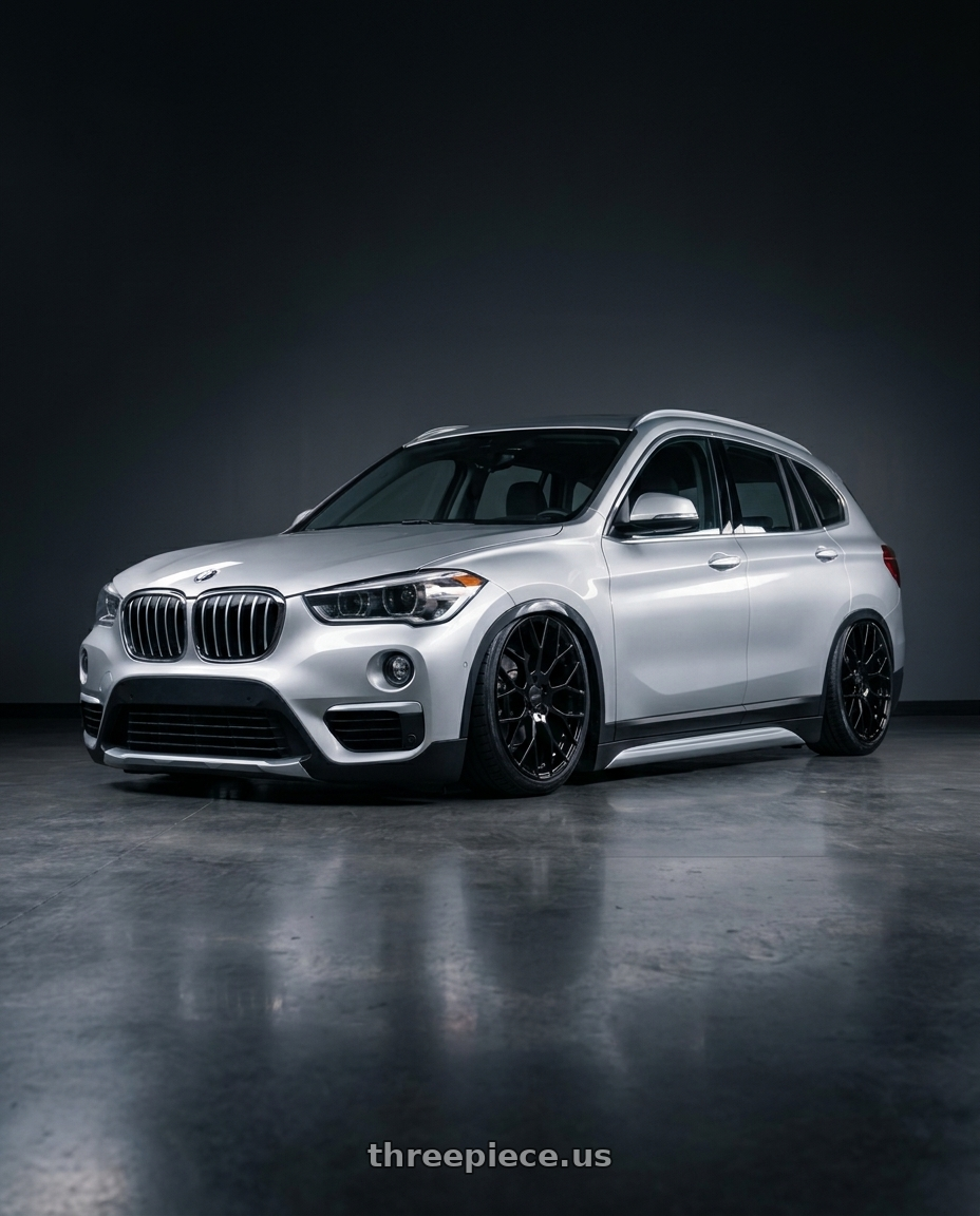 2017 Bmw x1 sdrive18i fitted with Petrol P2B 4X114.3 15X7 +40 GLOSS BLACK $137 wheels