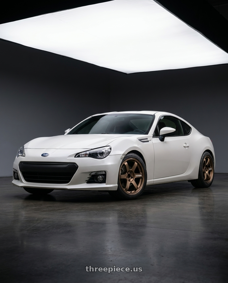 2015 Subaru BRZ with Volk Racing TE37 Saga S-Plus 5x100 17x8.5+45 Bronze wheels