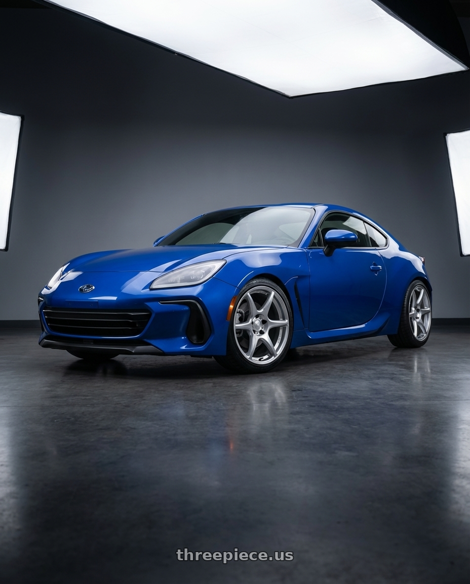 2024 Subaru BRZ with Kansei K11S Tandem 5x114.3 18x10.5 12 Hyper Silver wheels