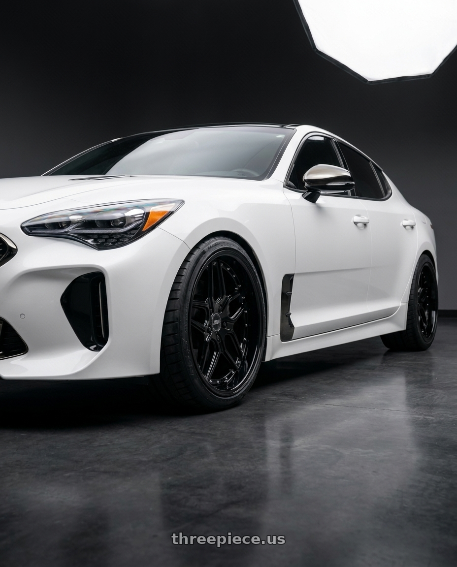 2019 kia stinger gt2 with ESR Wheels CS15.2 5x114.3 19x8.5 +35 Gloss Black wheels