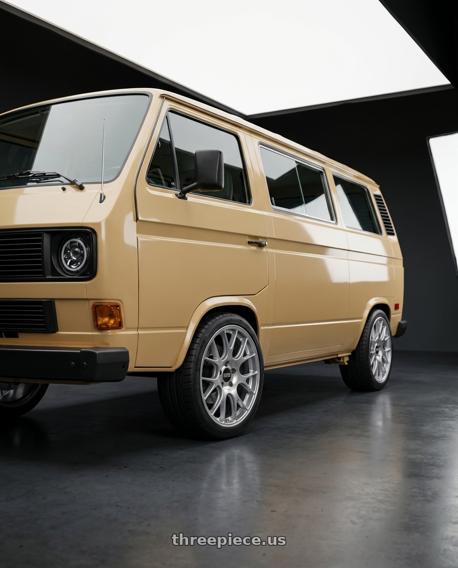 Volkswagen, Vanagon, 1985 with BBS CH-R 5x112 20x10.5 +25 Brilliant Silver Polished Rim Protector wheels