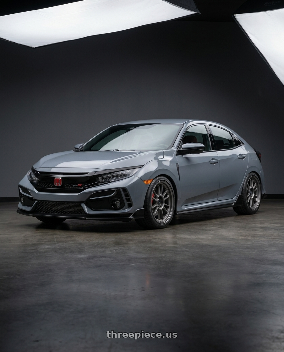 2021 Honda Civic Type R with Konig Hypergram 5x120 18x8.5+35 Matte Grey wheels