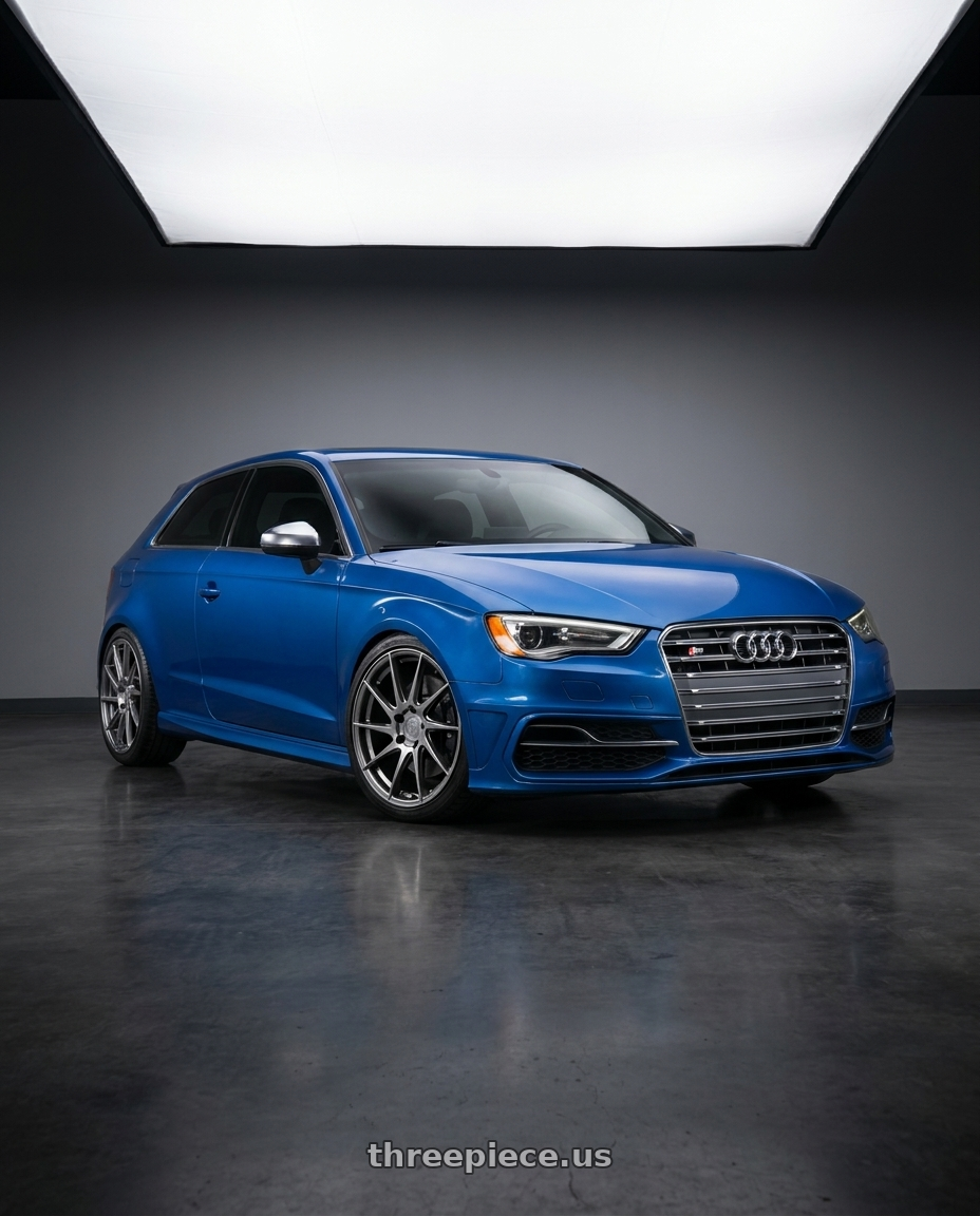 2019 Audi S3 8V with Aodhan AH09 5x112 18x8.5 +35 Hyper Black wheels