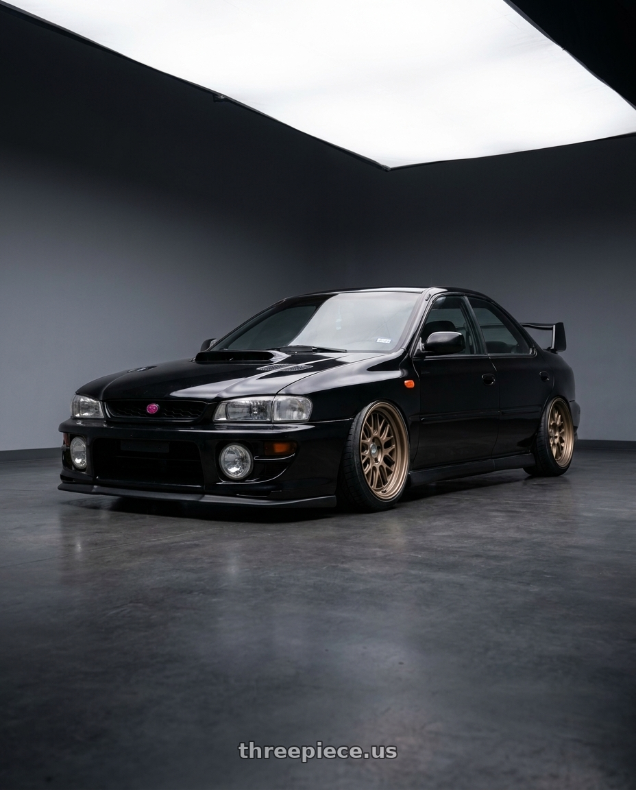 1998 Subaru Impreza GC8  with ESR Wheels CR SERIES CR01 5x100 18x8.5 +30 Matte Bronze wheels