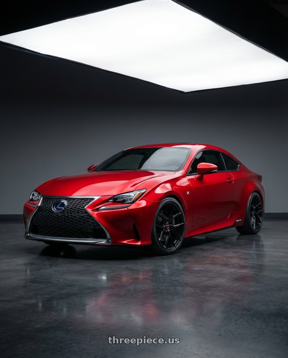 2018 Lexus RC F with Vossen HF-5 19x8.5 / 5x114.3 / ET32 / Flat Face / 73.1 - Gloss Black Wheel - HF5-9N60 wheels