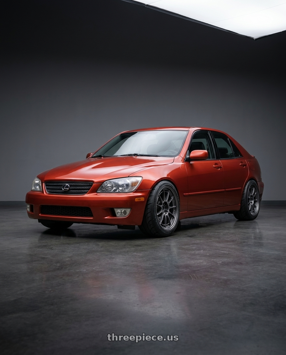 2001 Lexus IS300 Auburn Sky with Enkei NT03+M 5x100 18x9.5+40 Gunmetal wheels
