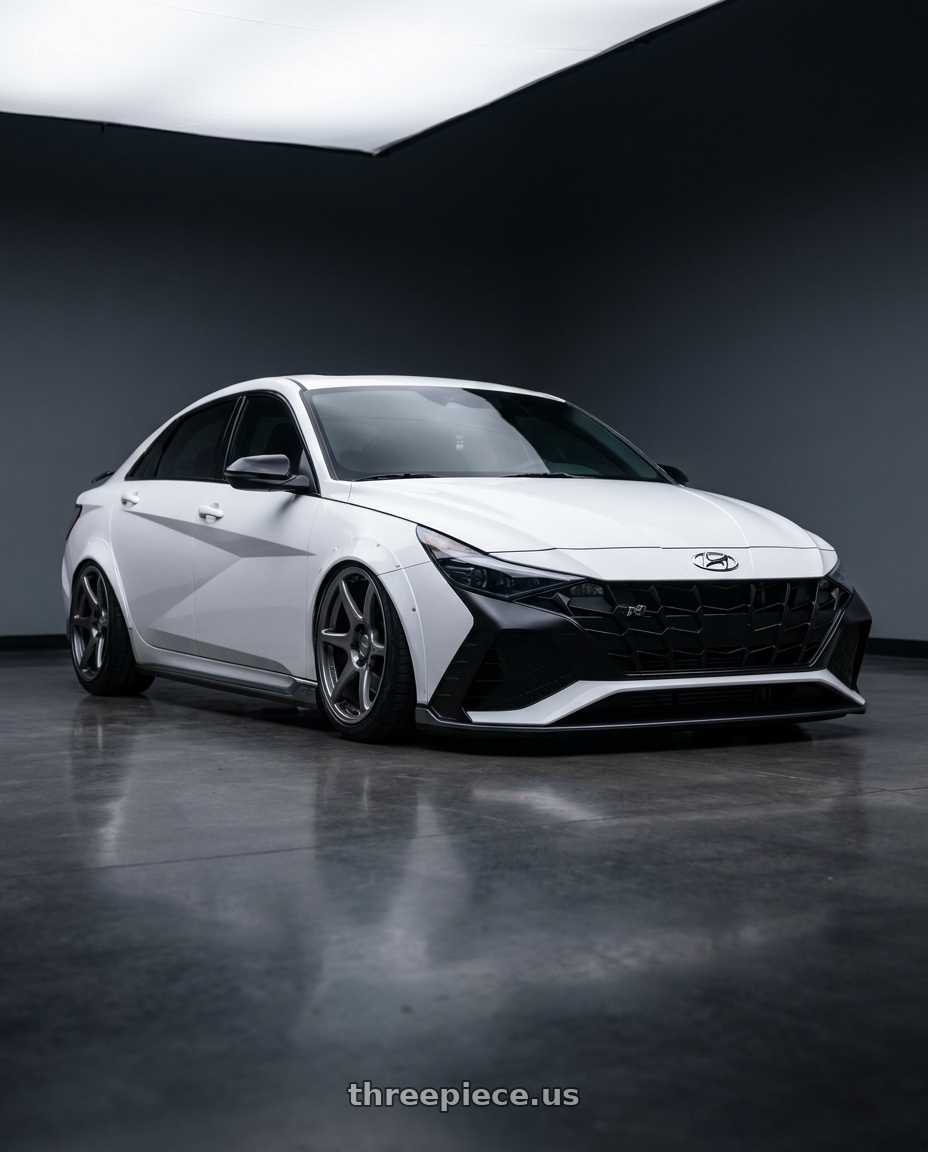 2024 Hyundai Elantra N with Kansei K11G Tandem 5x114.3 19x9.5 12 Gunmetal wheels