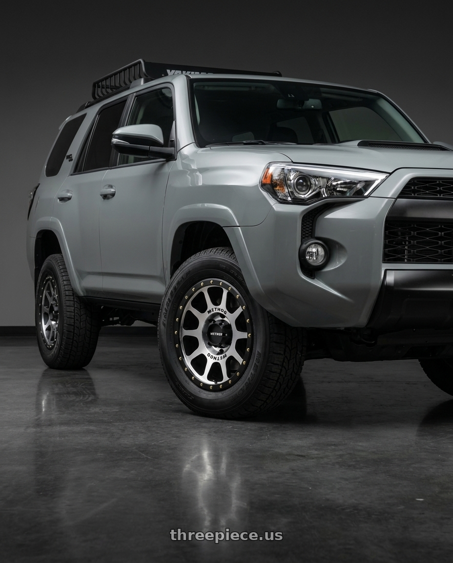 2021 Toyota 4Runner Venture with Method Race Wheels 305MB NV 6x139.7 17x8.5 +0 MACHINED - MATTE BLACK LIP wheels