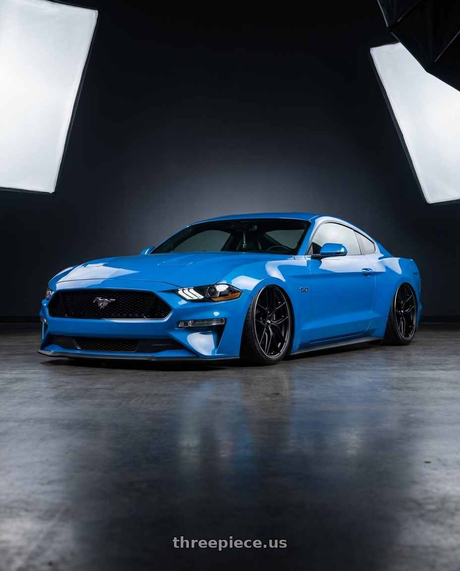 2022 Ford Mustang GT with BBS CC-R 5x114.3 20x9.5+35 Satin Black wheels