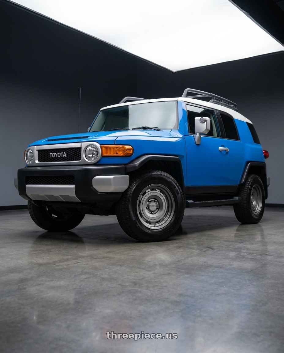 2007 Toyota FJ Cruiser with KMC KM720 ROSWELL 6X139.7 16X8 +0 MATTE ANTHRACITE wheels