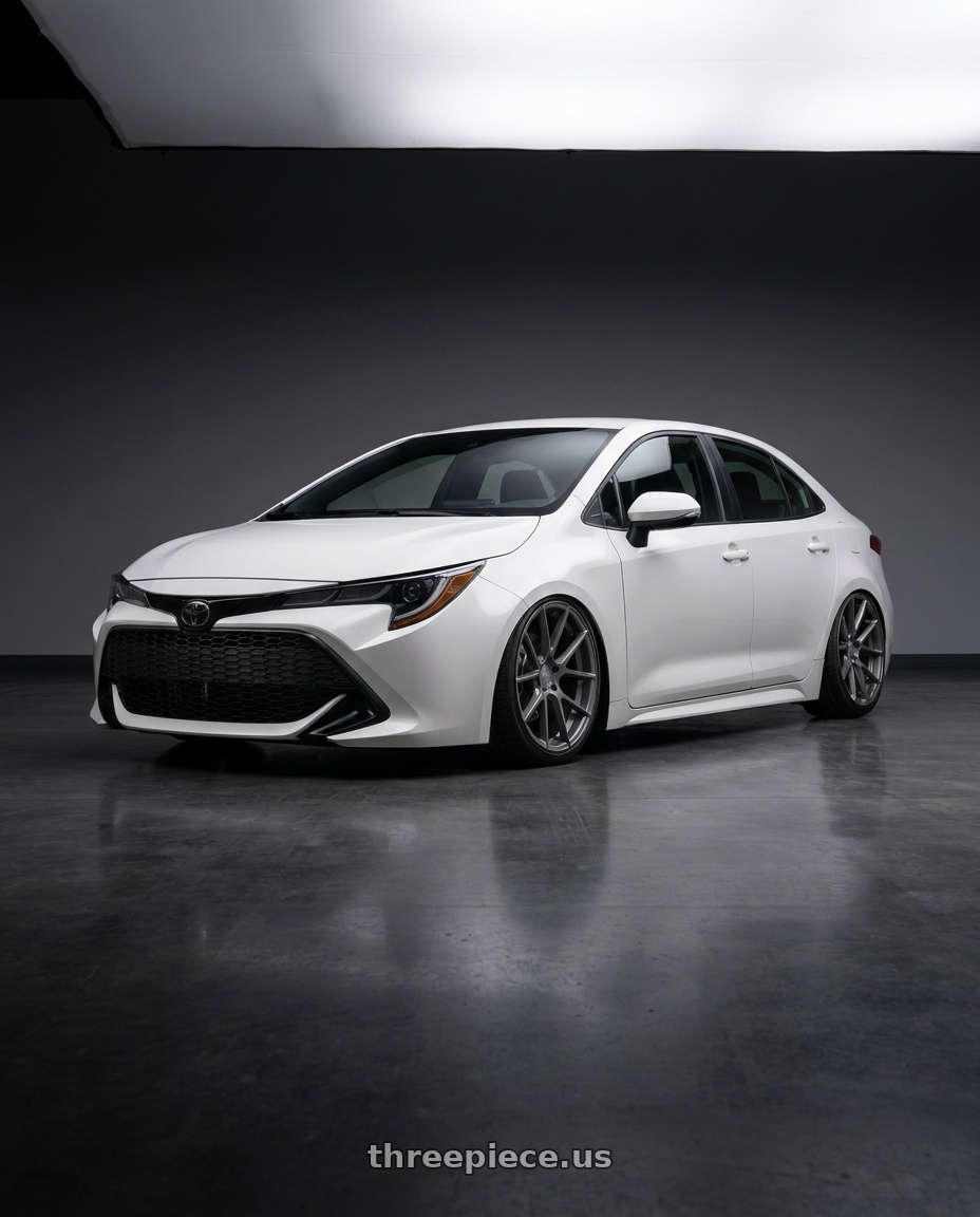 2020 Toyota Corolla Sport Taiwan White with Avant Garde Wheels M510 5X130 19x11 +52 Dolphin Grey wheels