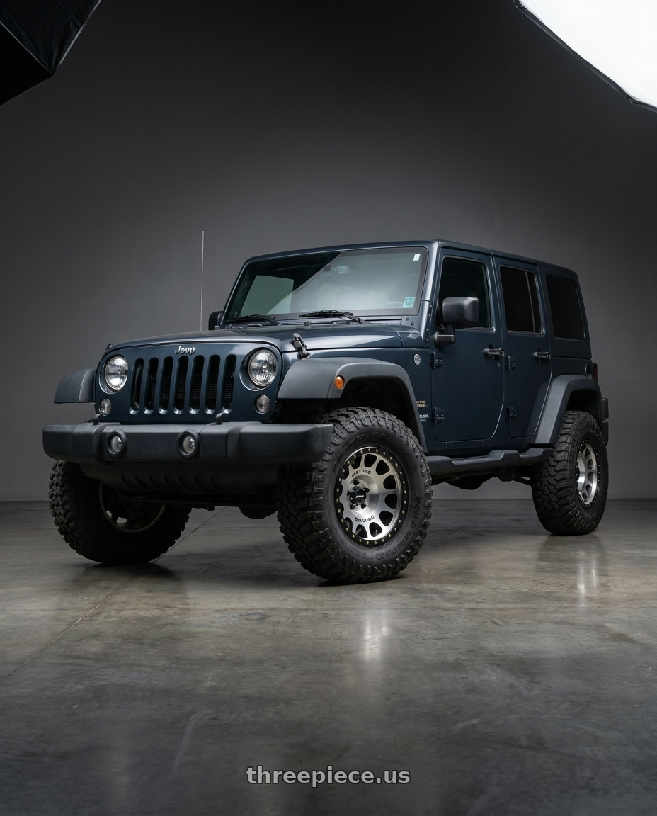 2016 jeep wrangler with Method MR105 Beadlock 17x9 -38mm Offset 5x5 71.5mm CB Machined w/Matte Black Ring Wheel - MR10579050338B wheels