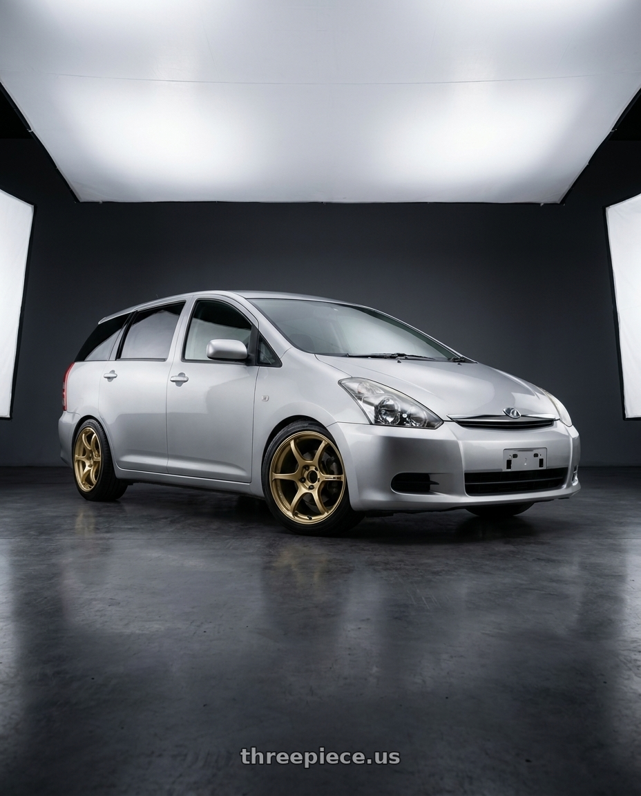 2005 Toyota Wish 20G with Advan RGIII 4x100 18x7.0+42 Gold wheels
