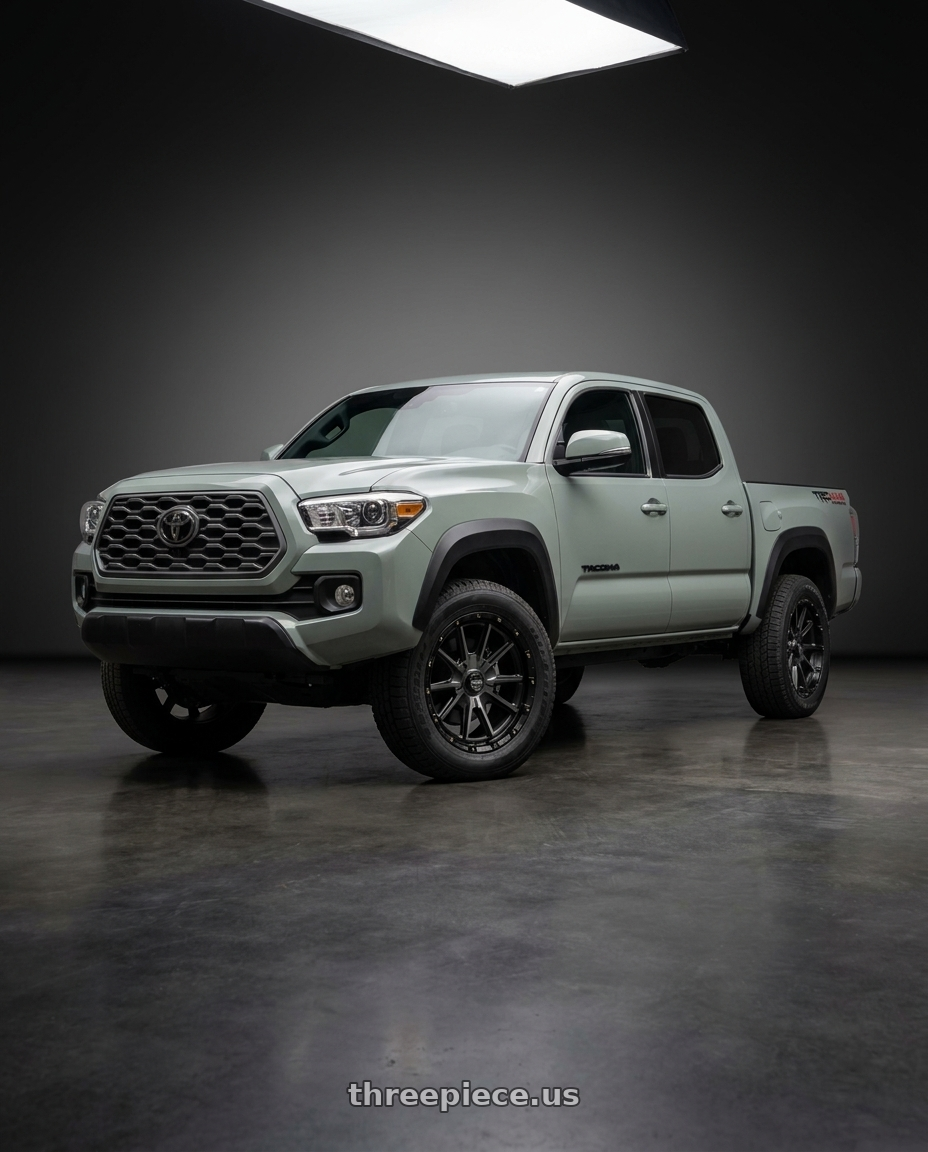 2023 Toyota Tacoma Trd off-road with KMC KM100 SYNC 6X135/6X139.7 20X9 +18 SATIN BLACK WITH GRAY TINT wheels