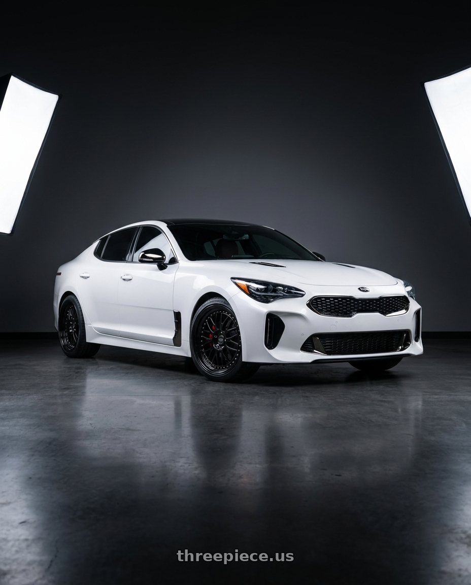 2019 kia stinger gt2 with ESR Wheels SR SERIES SR01 5x114.3 19x9.5 +35 Gloss Black wheels