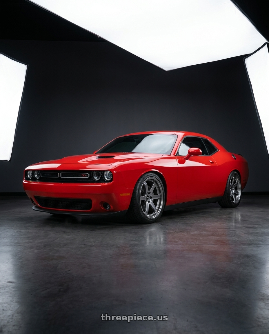 2021 dodge challenger rt with Vors TR37 5x115 17x9 +30 Hyper Black wheels