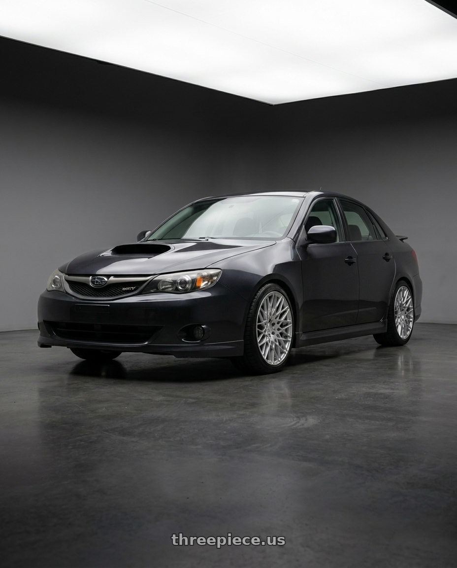 2008 Subaru Impreza Wrx with Avant Garde Wheels M540 5X100 18x8 +30 Silver Machined wheels
