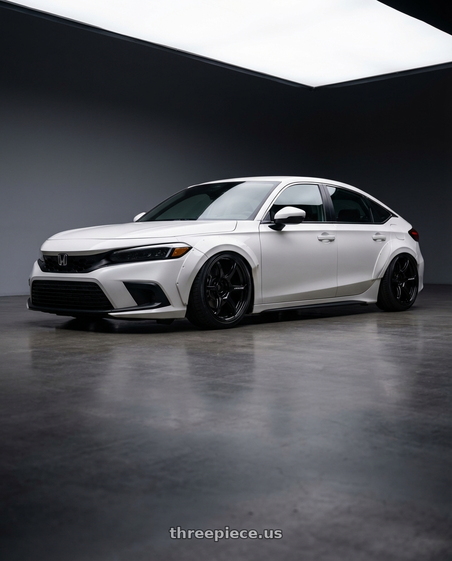 2024 Honda Civic with Advan RGIII 5x114.3 19x10.5+15 Gloss Black wheels