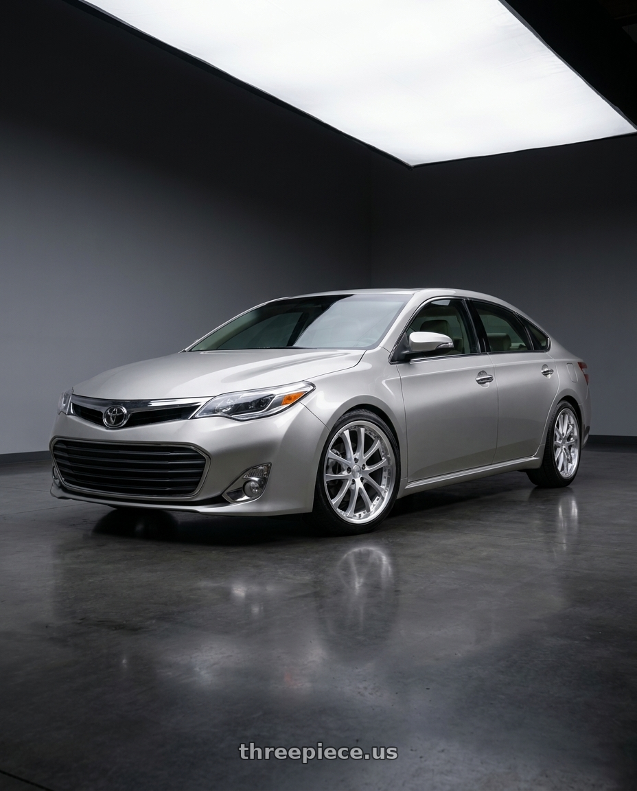 2013 toyota avalon with Vors AR5 5x114.3 19x8.5 +35 Silver Machine Face Lip Chrome Rivet wheels