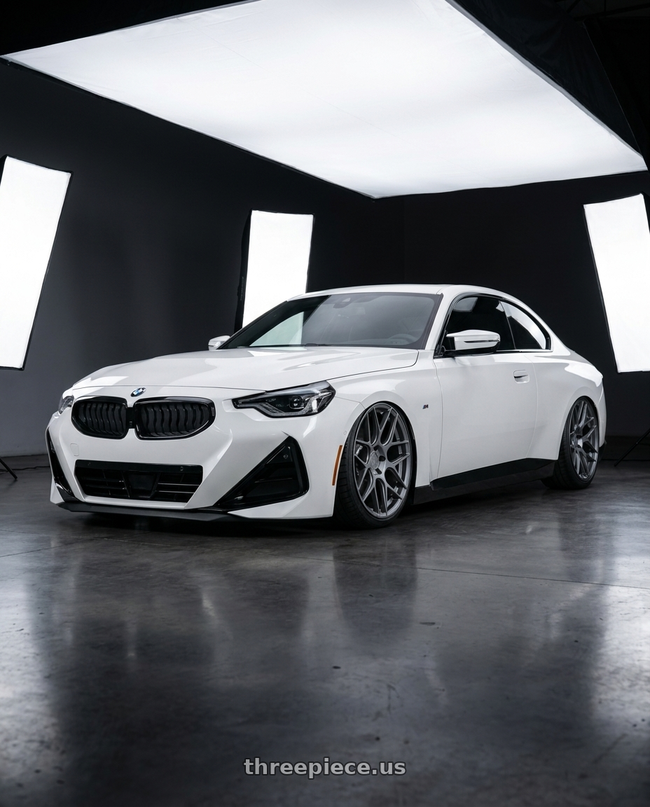 2024 BMW 2 Series G42 with Aodhan AFF2 5x112 19x9.5+35 Matte Gray wheels