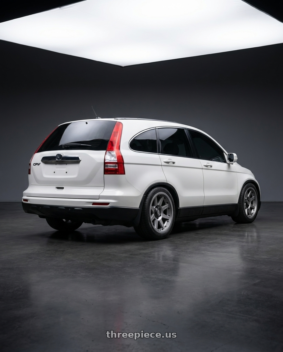 2009 HONDA CRV with Icon Alloys REBOUND PRO 6x135 17x8.5+6 TITANIUM wheels rear three quarter view square tires