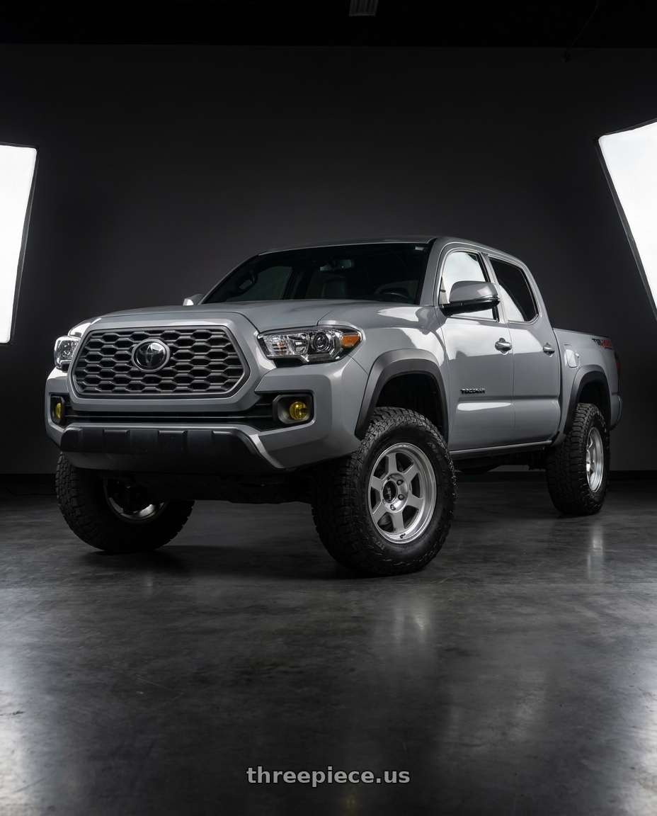 2021 Toyota Tacoma TRD Offroad with Volk Racing TE37XT M-SPEC 6x139.7 17x8.5 -10 DIAMOND SILVER wheels