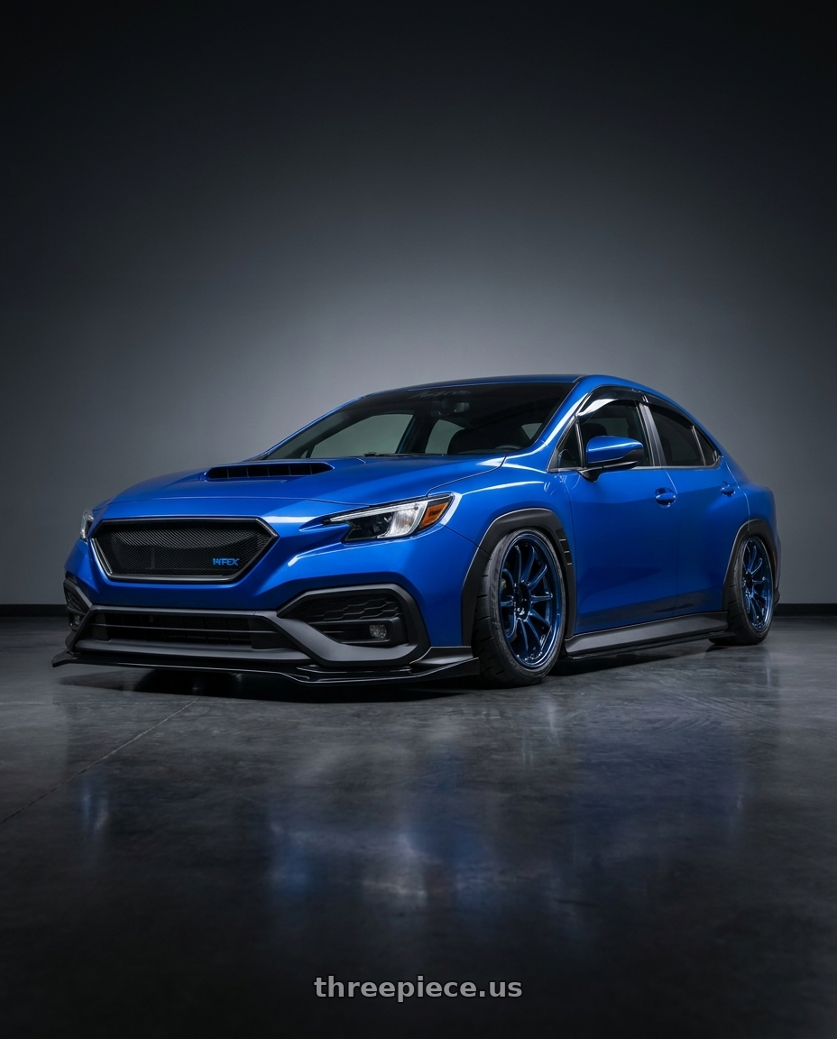 2023 subaru wrx with Volk Racing CE28N-PLUS 5x114.3 18x9.5 +45 MAG BLUE wheels