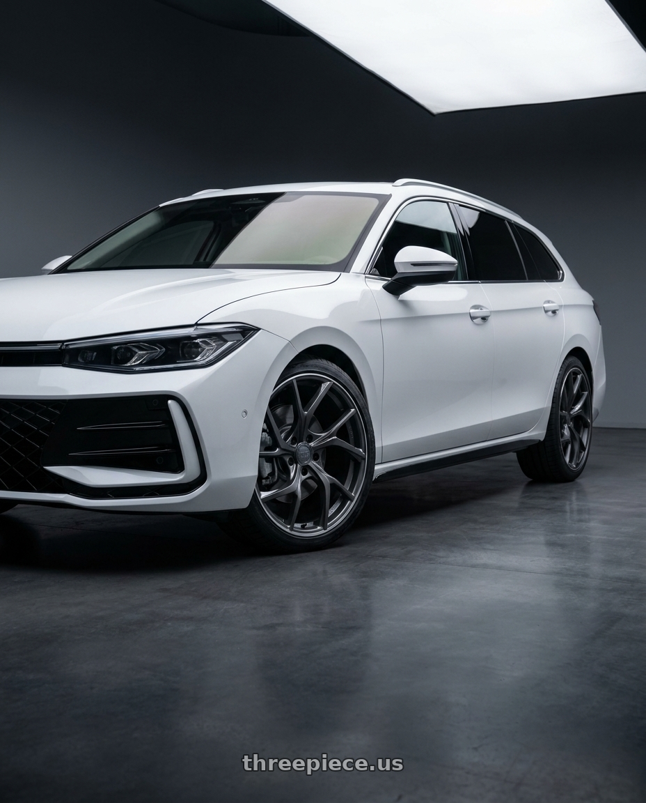 2025 vw passat with Volk Racing VMF C-01 5x114.3 20x9 +25 MATTE GUNBLACK* wheels