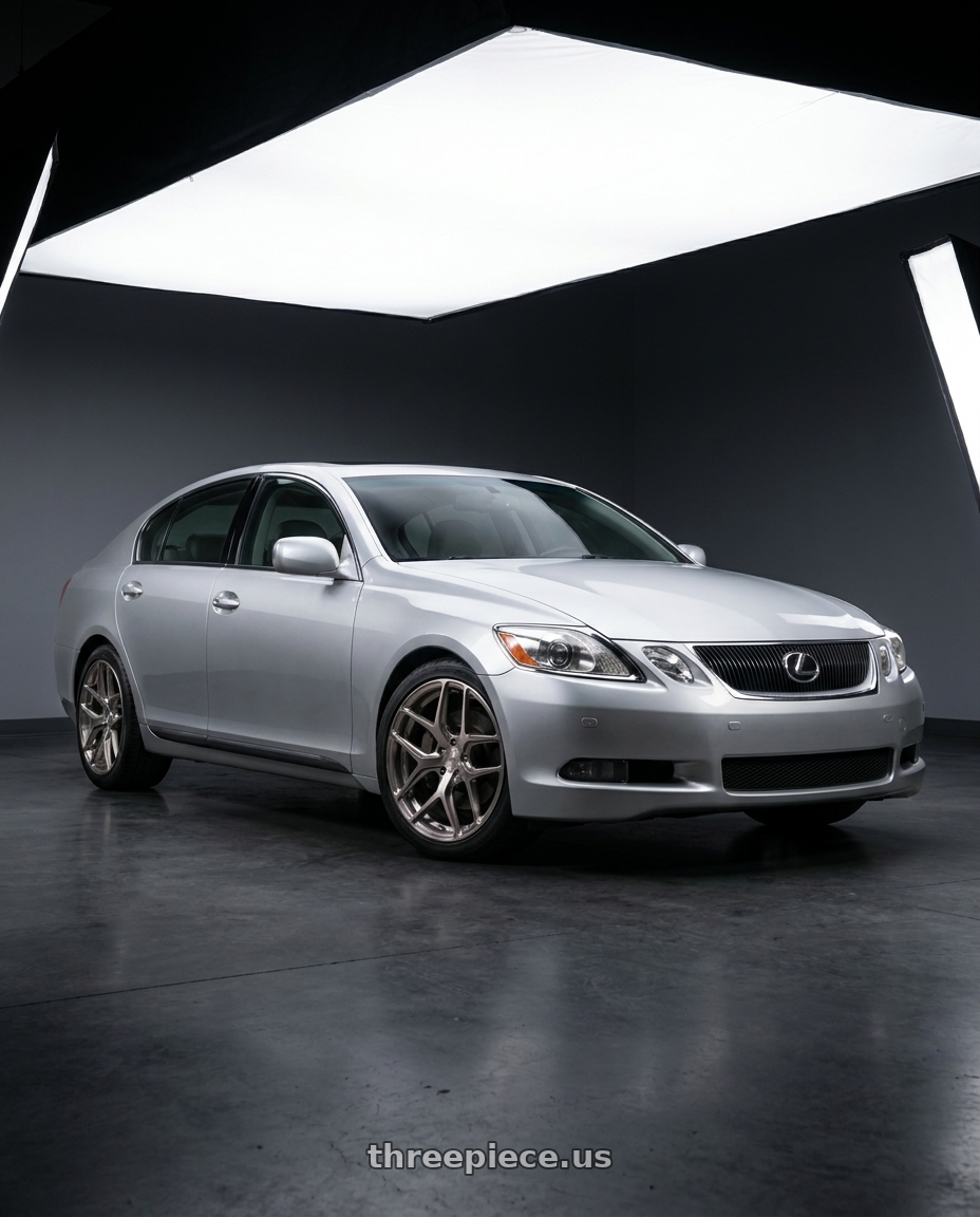 2006 Lexus GS430 with MRR FS1 5x114.3 18x8.5  +35 Brushed Tint wheels