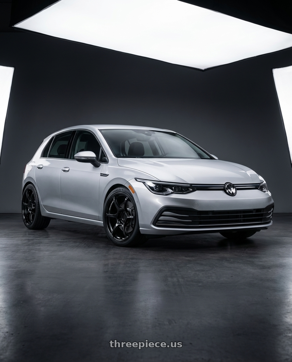 2024 Volkswagen Golf R MK8 with Advan RGIII 5x112 19x8.5+45 Gloss Black wheels