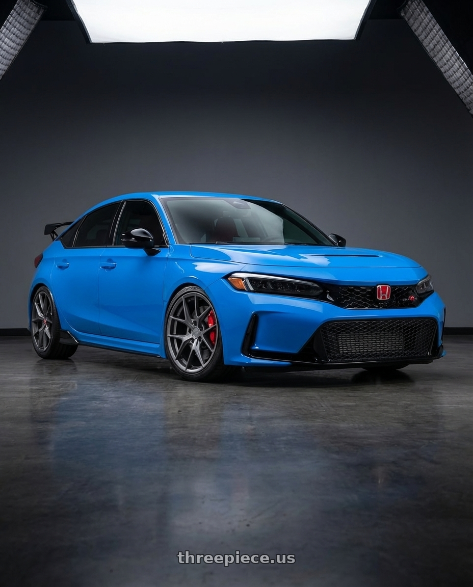 2024 Honda Civic Type R with Aodhan AFF2 5x120 19x8.5+35 Matte Gray wheels