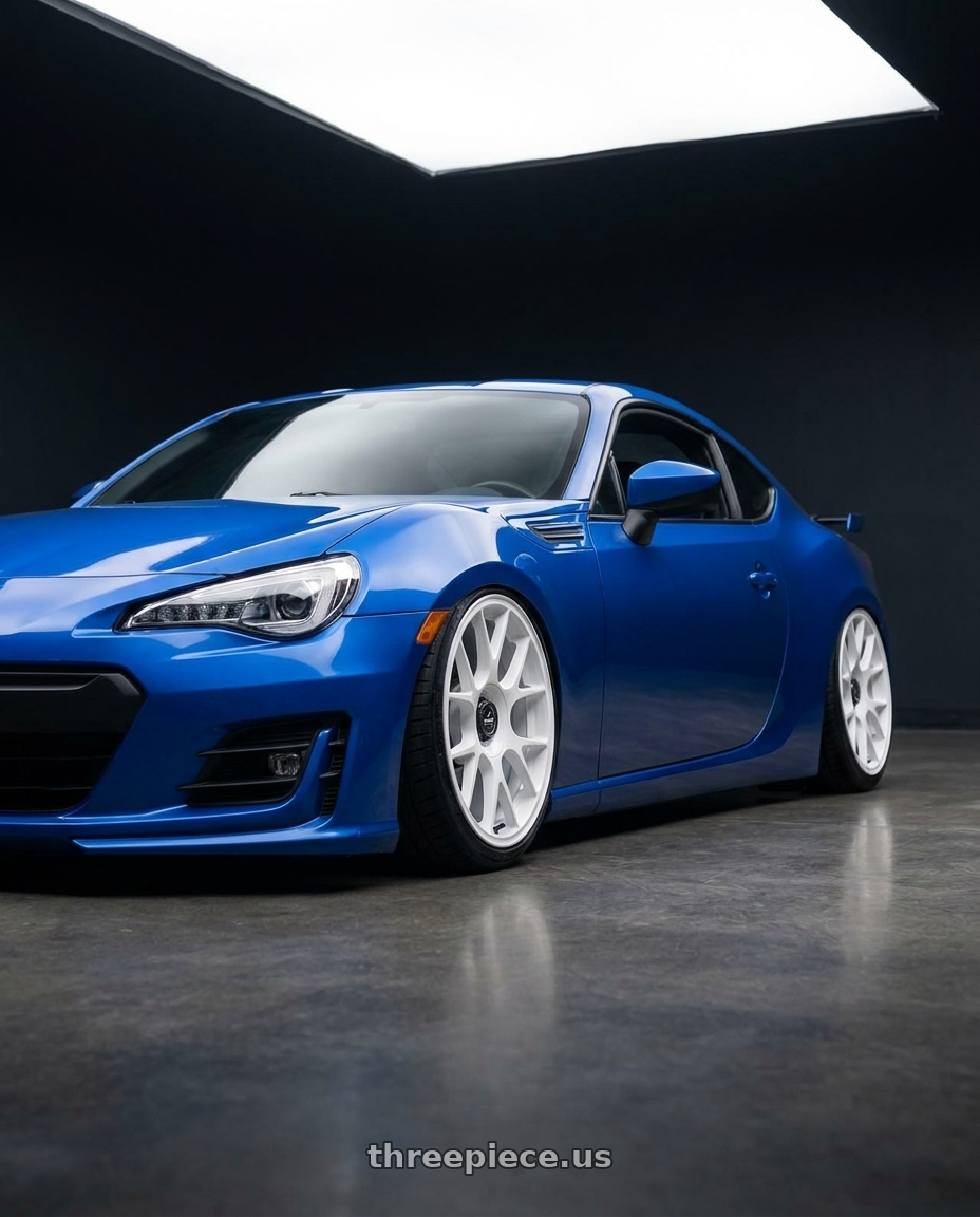 2017 Subaru BRZ with fifteen52 APEX 5x100 / 5x114.3 18x8.5 +35 RALLY WHITE (GLOSS WHITE) wheels