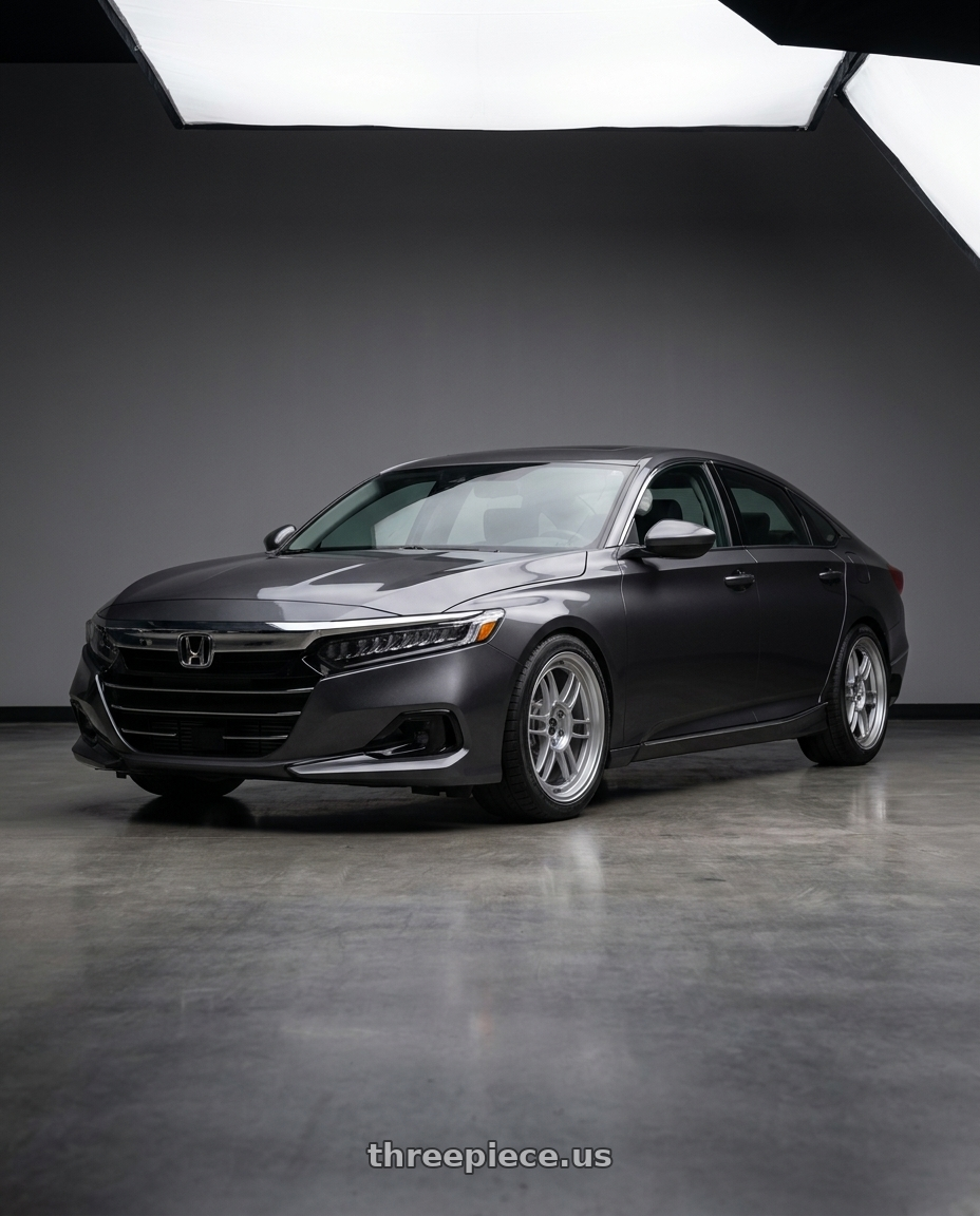 2021 Honda Accord EX-L with Enkei RPF1 5x114.3 18x9.5+38 Silver wheels