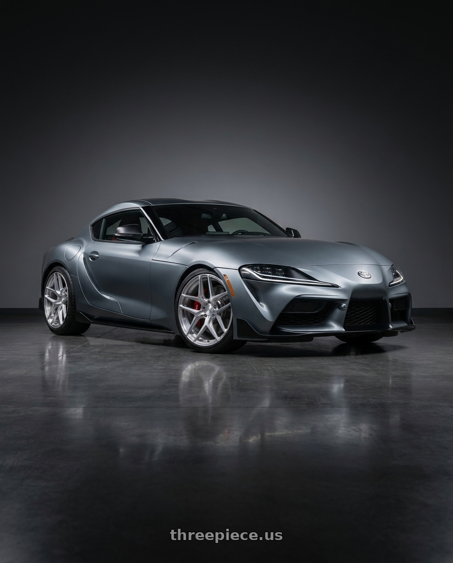 2021 Toyota GR Supra with MRR FS1 5x112 18x9.5  +25 Brushed Clear wheels