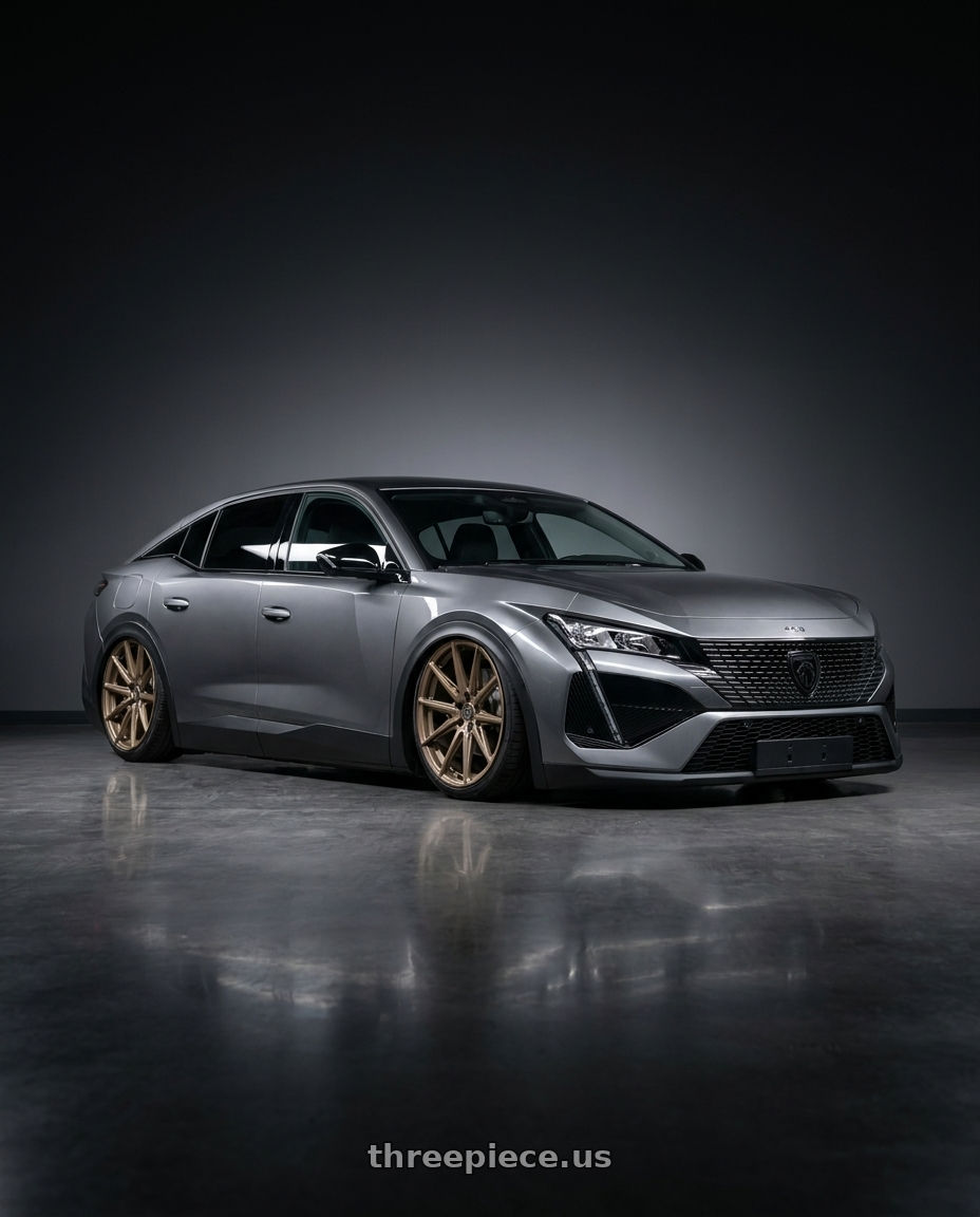 2025 Peugeot 408 gt with Brada Wheels CX2 5x112 19x10 +30 Satin Bronze wheels