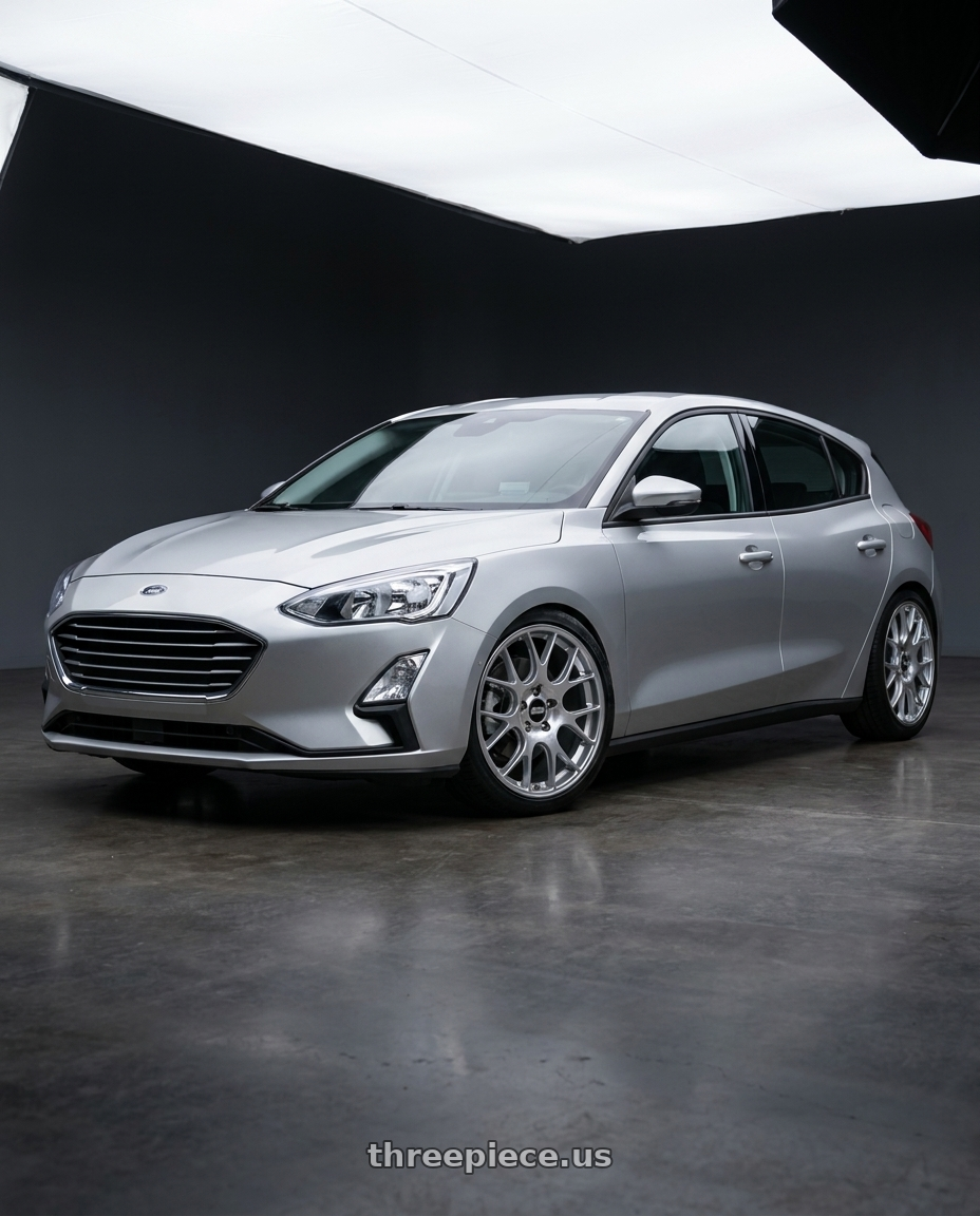 2020 ford focus with BBS CH-R 5x130 19x8.5 +51 Brilliant Silver Polished Rim Protector wheels